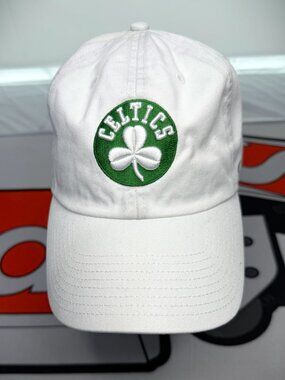 '47 Brand Boston Celtics NBA White with Clover Logo Adjustable Cap
